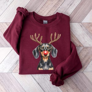 Dachshund Christmas Shirt, Dog Lover Holiday Sweater, Dog Lover Gift, Christmas Dogs Sweatshirt, Holiday Sweater, Cute Christmas Dog Shirt image 6