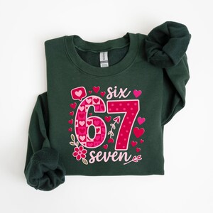 67 Valentines Shirt, Funny Valentine Six Seven Shirt, Cute Valentine Meme Tee, Trendy 67 Love Shirt, Six Seven Shirt, Gift for Couples image 4