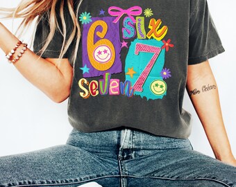 Six Seven Trending Meme Shirt, Funny 67 Halloween Shirt, Six Seven Halloween Shirt, Funny Number Meme Tshirt, Viral Gen Z Meme Saying TShirt