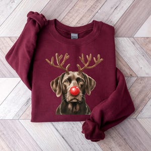 Christmas Chocolate Labrador Shirt, Christmas Lights Dog Tee, Christmas Dog, Lab Mom Tee, Gift for Dog Lover, Chocolate Lab Shirt, Dog Lover afbeelding 6