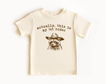 This Is My 1st Rodeo Shirt, Funny Raccoon T-Shirt, Retro Vintage Graphic Tee, Sarcastic Humorous Country Shirt