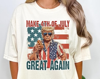 Make 4th Of July Great Again Shirt, Happy 4th of july T Shirt, Retro American 4th Of July Shirt, 4th of July Trump Shirt, Independence Day
