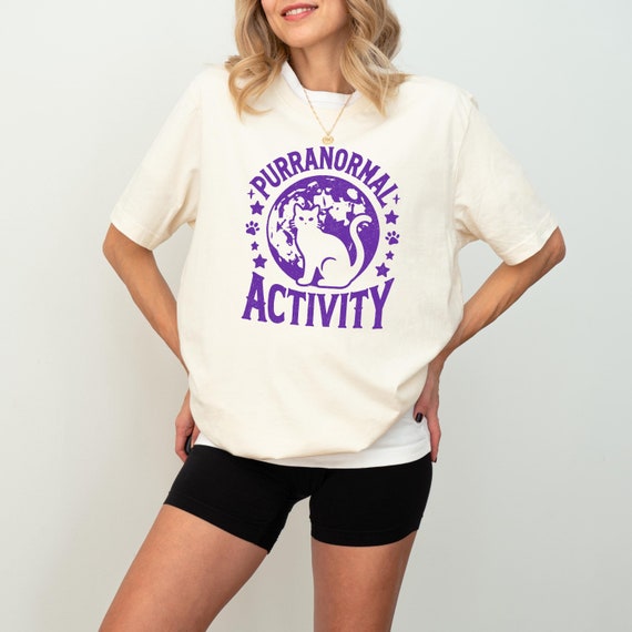 Ghost Cat Shirt, Purranormal Activity Shirt, Halloween Shirt, Funny Halloween Shirt, Halloween T-shirt