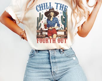 Chill The Fourth Out Shirt, Retro 4th Of July Shirt, Funny Fourth Of July Shirt, Patriotic Shirt, USA T-Shirt, American Flag Shirt