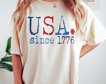 Retro USA 1776 Shirt, 4th of July Shirt, America Shirt, USA Patriotic Shirt, Independence Day Shirts, American Flag Shirt, Gift for American