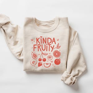Funny LGBTQ Pride Shirt, Kinda Fruity Tee, Cute Pride Month Sweatshirt, Playful Summer Graphic T-Shirt, Queer Fruit Shirt