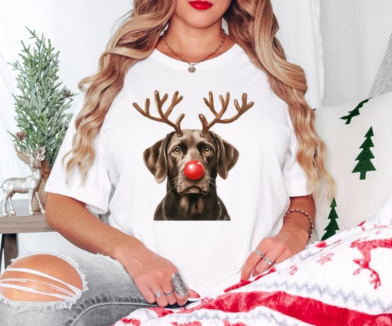 Christmas Chocolate Labrador Shirt, Christmas Lights Dog Tee, Christmas Dog, Lab Mom Tee, Gift for Dog Lover, Chocolate Lab Shirt, Dog Lover