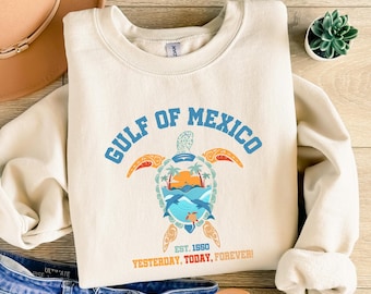 Gulf of Mexico T-shirt, Gulf of Mexico Est 1550 Shirt, Subtle Anti Trump Shirt, Gulf Coast T-shirt, Mexican Beach Crewneck Tee, Liberal Gift