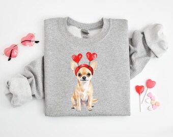 Black Chihuahua Valentines Shirt, Dog Valentine T-Shirt, Chihuahua Mom Gift, Dog Lover Shirt, Valentine Chihuahua Gift, Chihuahua Lover Tee