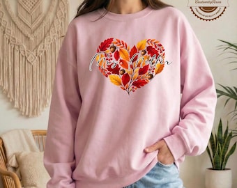 Personalized Thanksgiving Sweatshirt, Custom Name Fall Shirt, Thanksgiving Gift