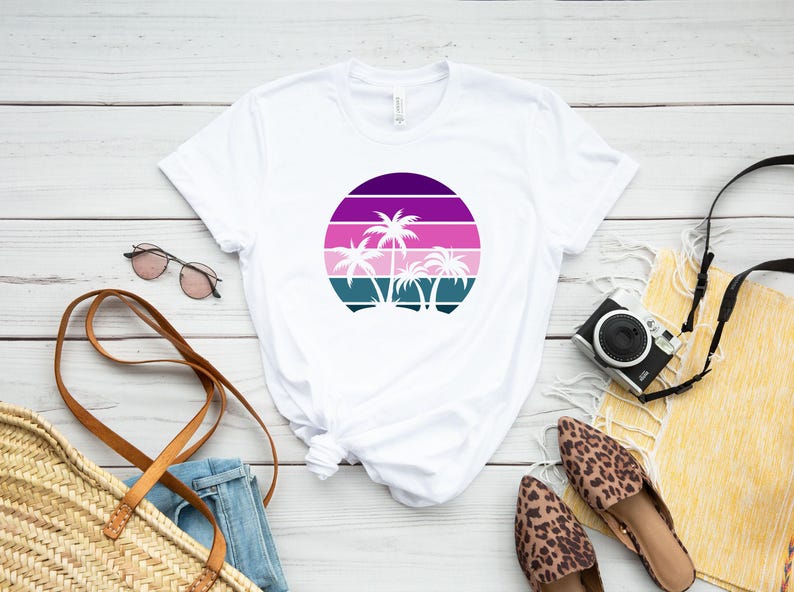 Retro Sunset Shirt, Sunset Chaser Shirt, Women's Beach Shirt, Summer Shirt for Women, Island Vacation Shirt, Beach Lover Gift image 3