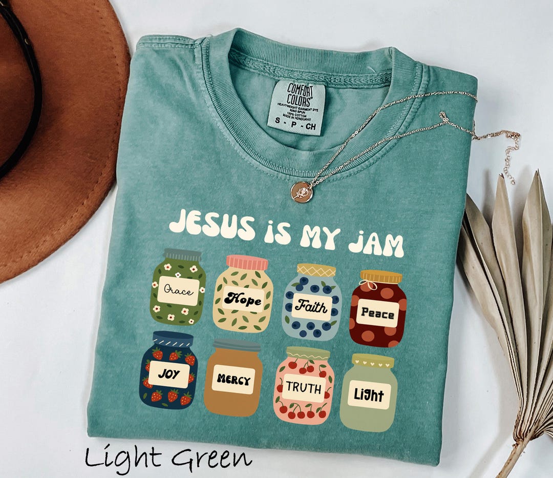 Comfort Colors® Jesus is My Jam Shirt, Cute Bible Verse Tee, Faith Hope ...