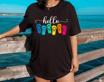 Hello Summer Shirt, Cute Summer Shirt, Summer Shirt, Ice Cream Shirt, Last Day Of School Shirt, Summer Holiday Clothes, Beach Shirt