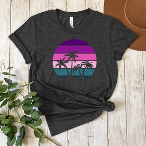 Retro Sunset Shirt, Sunset Chaser Shirt, Women's Beach Shirt, Summer Shirt for Women, Island Vacation Shirt, Beach Lover Gift image 4