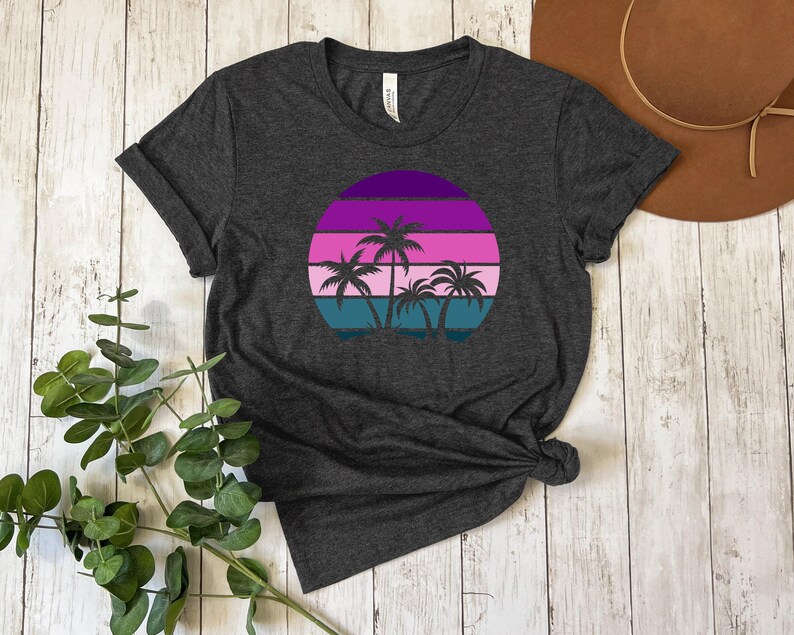 Retro Sunset Shirt, Sunset Chaser Shirt, Women's Beach Shirt, Summer Shirt for Women, Island Vacation Shirt, Beach Lover Gift image 4
