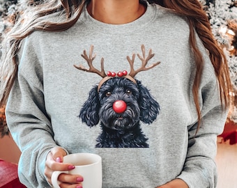 Christmas Black Goldendoodle Shirt, Christmas Dog Shirt,  Cute Doodle Mom Sweatshirt, Winter Golden Doodle Mom Tee, Christmas Dog Lover Gift