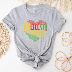 Juneteenth Heart Shirt, Juneteenth Shirt Women, Black Culture, Black History, Black Lives Matter Tee, Melanin T-Shirt, Black Girl immagine 2