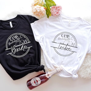 Vintage Custom Camp Bachelorette Party Shirt, Mountain Bride Camp Tee, Hiking Bridal Party gifts, Custom Camp Bachelorette T-Shirt