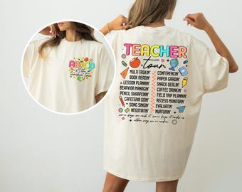 Retro Teacher Tour Shirt gift for Teacher, ABCD Teacher Tour Shirt, End of Year Shirt, Teacher Gift, Back To School Shirt