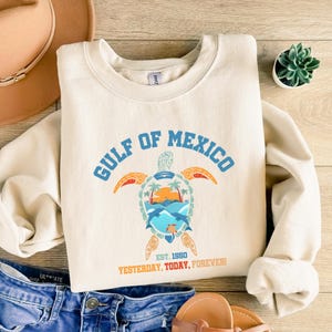 Gulf of Mexico T-shirt, Gulf of Mexico Est 1550 Shirt, Subtle Anti Trump Shirt, Gulf Coast T-shirt, Mexican Beach Crewneck Tee, Liberal Gift