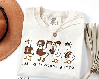 Comfort Colors® Funny Football Goose Shirt, Cute Fall Sports Tee, Game Day Goose T-Shirt, Tailgate Party Sweatshirt, Goose Unisex Top