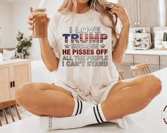 I Love Trump Shirt, Pro Trump Tee, Trump Supporters Sweater, American MAGA Hoodie