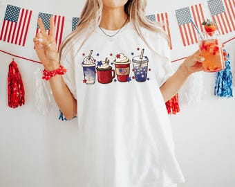 4th of July Coffee Shirts, 4th of July Shirt, Independence Day Tee, USA Shirt, 4th of July Coffee Sweatshirt, 4th of July Caffeine Shirt