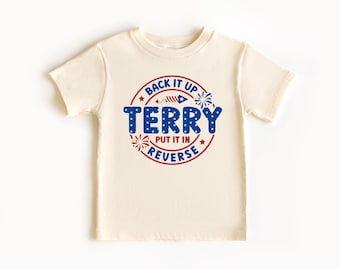 Back It Up Terry Put In Reverse 4th of July TShirt, Fireworks Patriotic TShirt, Retro Independence Day Tee, American Shirt, Women's USA Tees