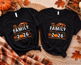 Personalized Thanksgiving Shirt, Family Matching Tee, Custom Turkey Day Tee, Thanksgiving Gift
