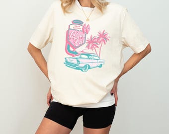 Getaway Car Shirt, Retro Motel Aesthetic T-Shirt, Groovy Beach Tee, Nothing Good Happens, Country Concert Gift Cowgirl Tee Western