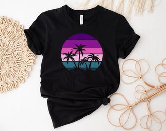 Retro Sunset Shirt, Sunset Chaser Shirt, Women's Beach Shirt, Summer Shirt for Women, Island Vacation Shirt, Beach Lover Gift