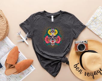 Dia de los Muertos T-shirt,Day of the Dead,Sugar Skull TShirt,Mexican shirt,Halloween shirt,Halloween shirt,Halloween Costume 2026 Sugar tee