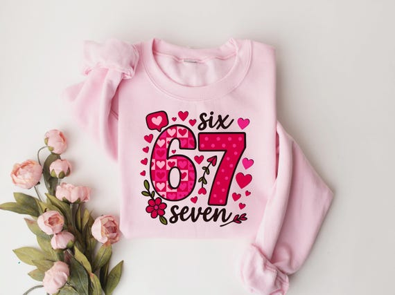 67 Valentines Shirt, Funny Valentine Six Seven Shirt, Cute Valentine Meme Tee, Trendy 67 Love Shirt, Six Seven Shirt, Gift for Couples