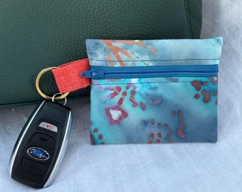 Blue Keychain Wallet
