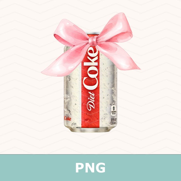 Coquette Diet Coke Png, Girlie PNG, Coquette SVG, Diet Coke SVG, Diet Coke with pink bow, soft girl era, ribbon svg, coquette png, cherry