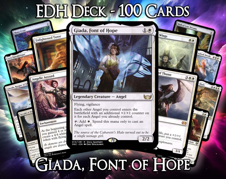 Giada, Font of Hope EDH Deck 100 Custom MTG Cards, Proxy Cards, Premium Magic Cards, Commander