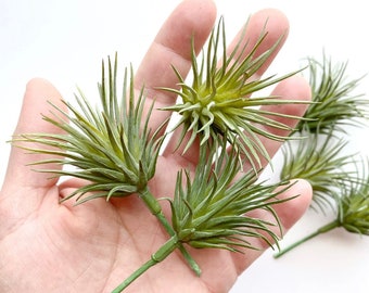 3 Artificial Succulent Air Plants in Green - Fake succulents - Airplants - Tillandsia - Life Plant - ITEM 0840