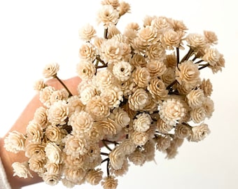 3 Bunches Khaki Cream Gypsophila Filler, baby's breath filler - Wreath Filler, Crown Filler, Arrangement Filler - ITEM 01327