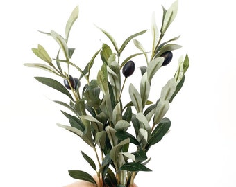Olive Branch Stems in Green - Filler, Crown Filler, Foliage, Olive Branch, Olives, Artificial Flowers - ITEM 1558
