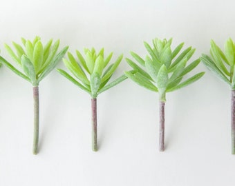 Fake Succulents - 6 Succulents in Fresh Green - Succulent, Succulents, Artificial Flowers - ITEM 0970