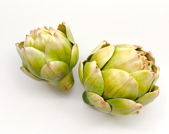 One Artificial Artichoke in Green -  Fake Vegetable, Table Decoration