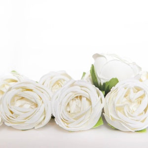 10 Gorgeous Small Roses in White - Artificial Flowers, Roses, Small ...