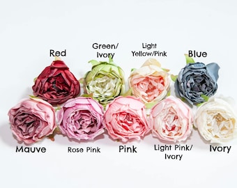 5 Dry Look Budding Peonies - CHOOSE COLOR - Artificial Flowers - Artificial Peony - Peony Heads - Flower Crown - Flower Letter - DIY