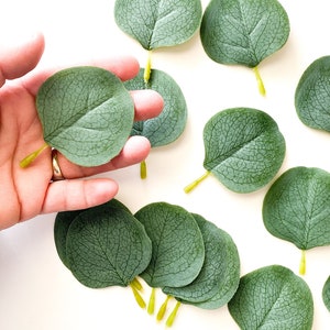 50 Faux Eucalyptus Leaves - Artificial Eucalyptus Garland - Artificial Flowers - ITEM 1557