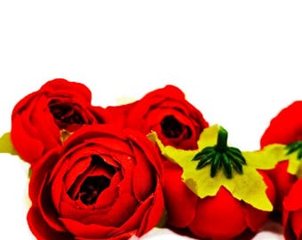 10 Small Ranunculus in Red - ITEM 1122