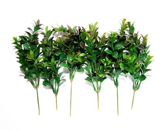 6 tallos de boj - Relleno - Suculenta artificial - flores artificiales, tallos de boj, relleno, flores artificiales - ARTÍCULO 1565
