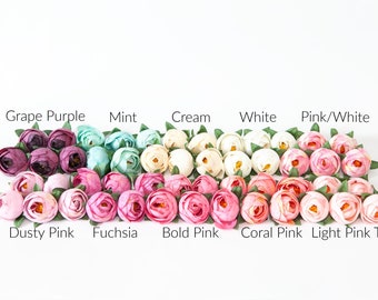 10 petits boutons de pivoine artificiels - CHOISISSEZ LA COULEUR - fleur artificielle, petits boutons de pivoine - fournitures créatives
