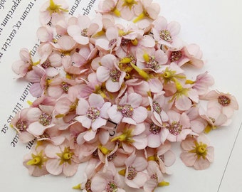 50 Tiny Blossoms in LIGHT PINK - Small Pink Blossoms, Pink Apple Blossoms - Artificial Flowers - Pastel Blossoms - ITEM 01498