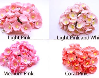 Nuevas flores de papel de cerezo en tonos rosados - ELIGE EL COLOR - Flores de cerezo de papel, Flores de papel, Flores de cerezo rosas