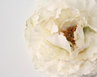 Large Peony Head in Cream - 6 Inches -Artificial Flower, Millinery Flower - ITEM 1388
